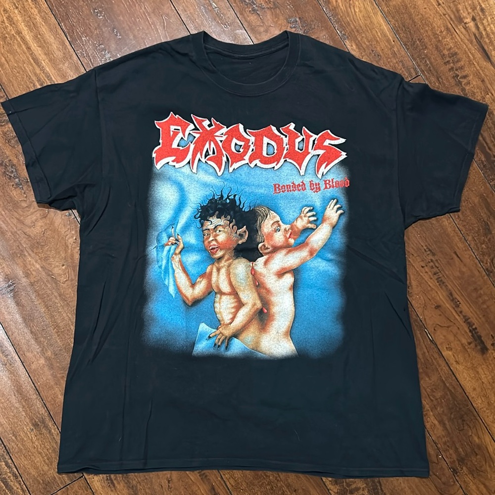 Vintage Exodus Bonded By Blood Short Sleeve Band Concert Tee